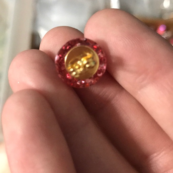 3 for $15 Handmade Sparkle Pink Stud Earrings - Picture 2 of 2